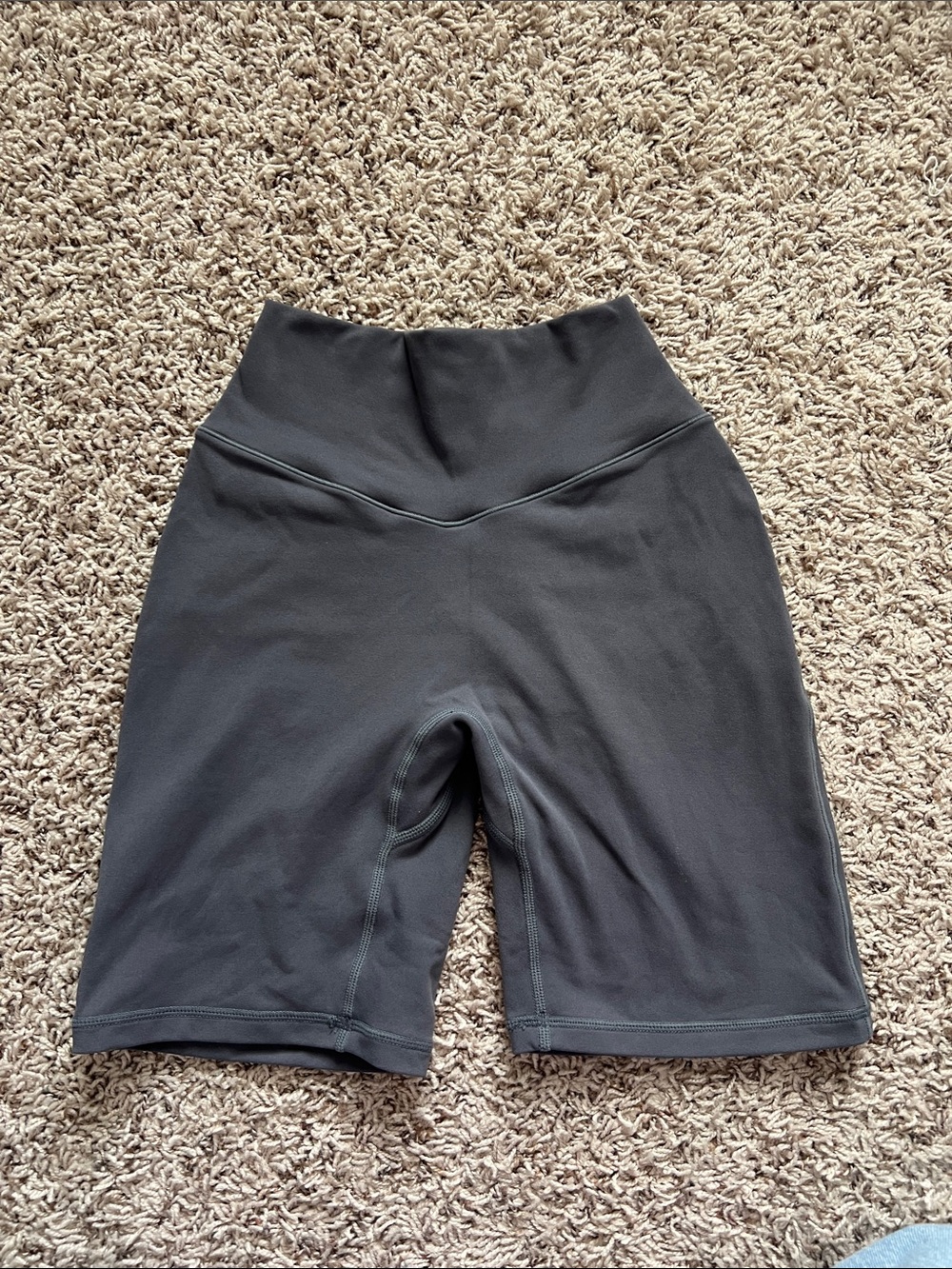 High-Waist Slate Gray booty scrunch shorts